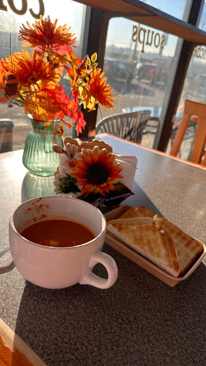 Roasted Garlic and Tomato Soup with Sourdough Toast