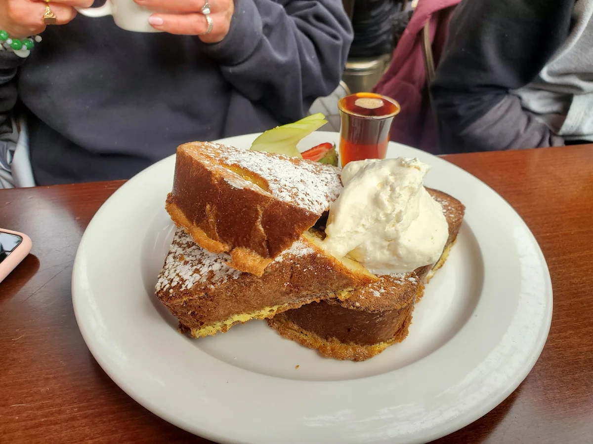 Banana Stuffed Brioche French Toast with Cinnamon