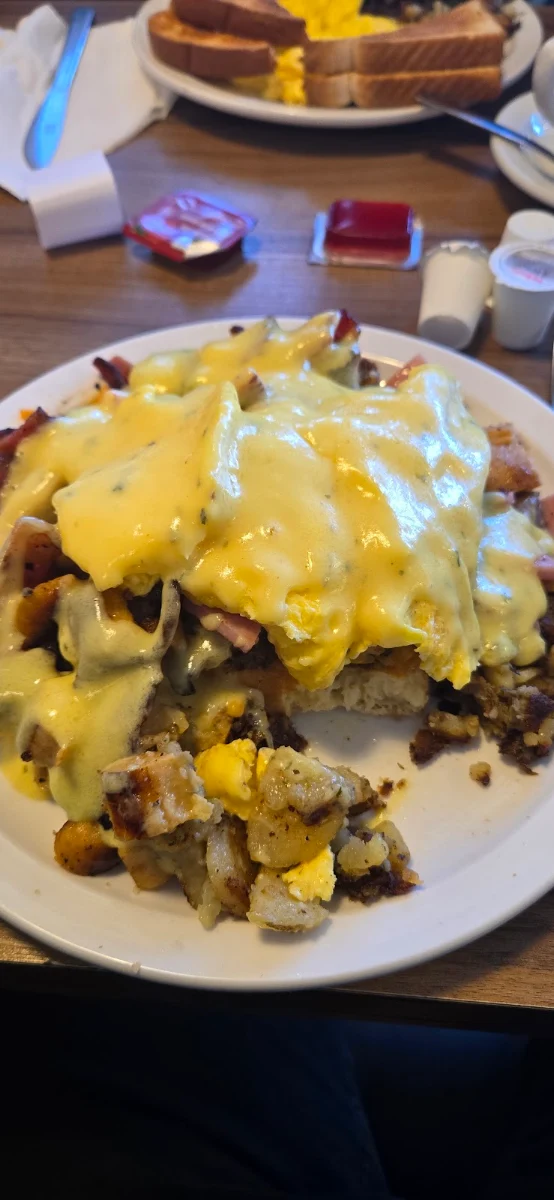 Waffle with Scrambled Eggs