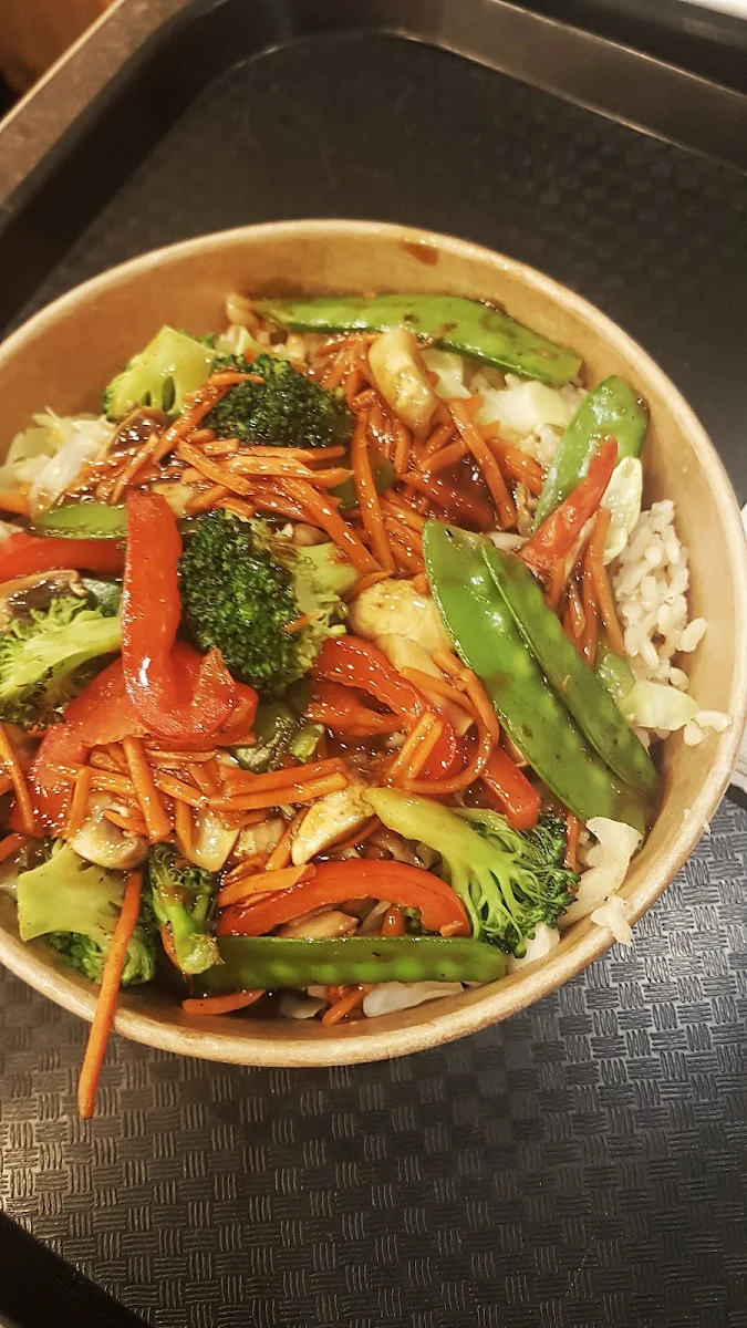 Grilled Veggies on Brown Rice