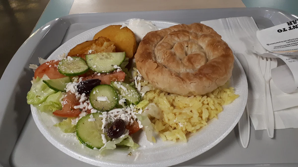 Greek Salad Fish on Rice