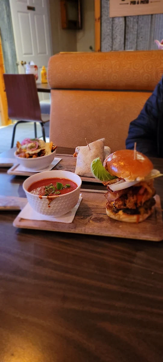 Barnyard Burger and Tomato Chickpea Soup