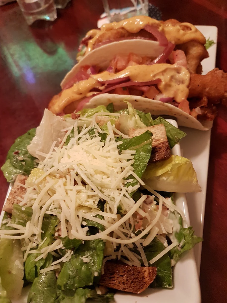 Three Fish Tacos and Up-Grade to Ceasar Salad