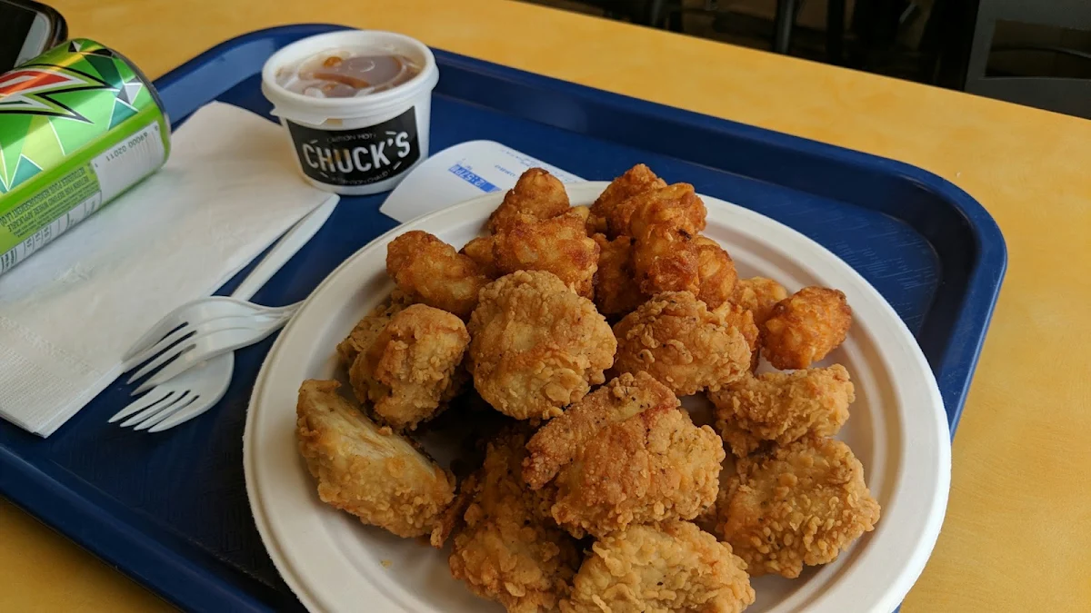 Chicken Bites with Pompoms and Mac and Cheese Bites
