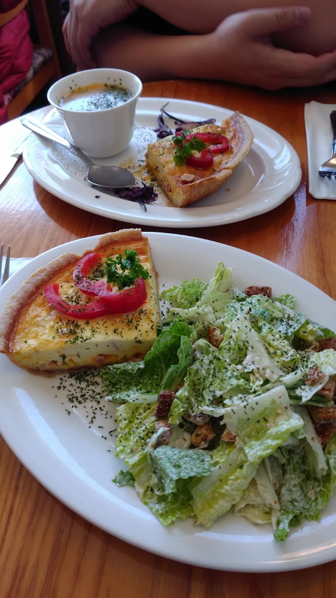 Quiche with Salad Soup
