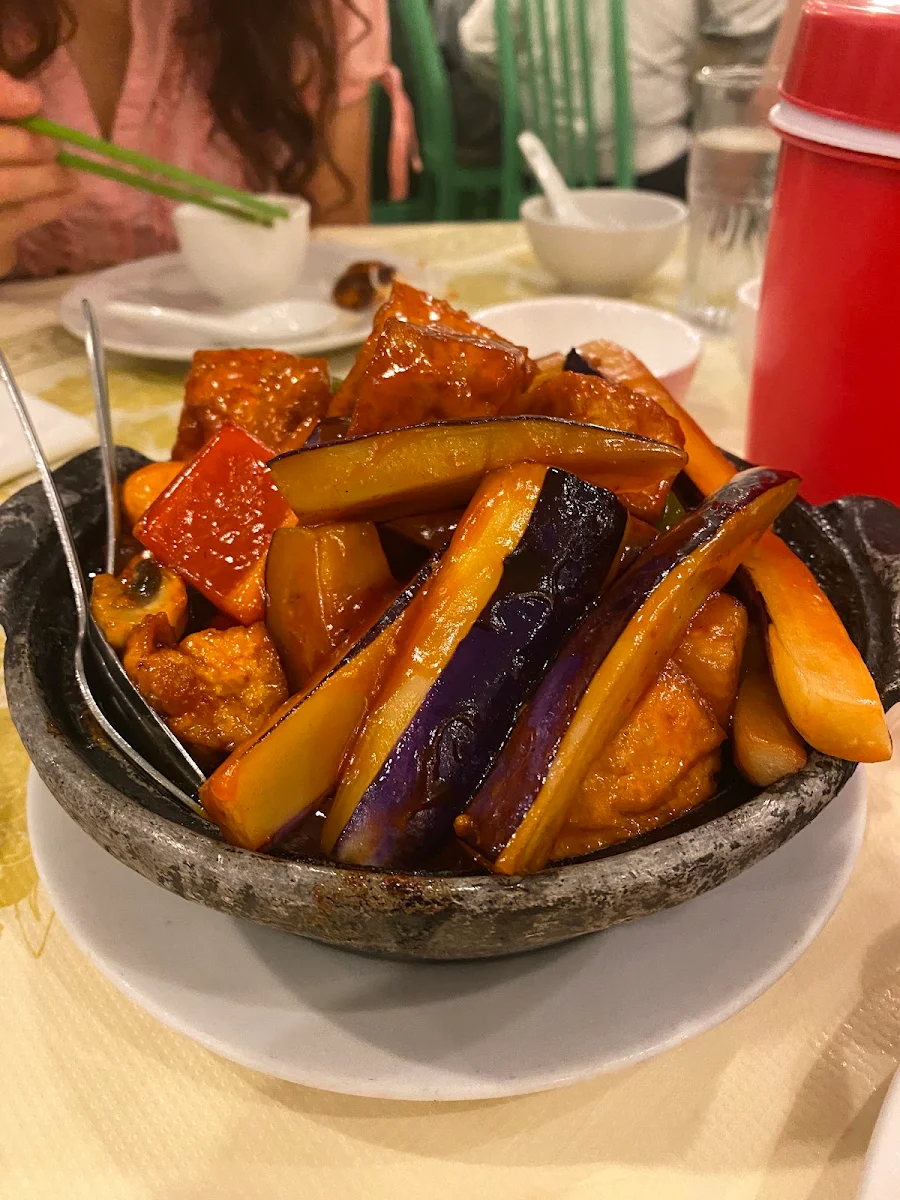 Bean Curd Skin with Eggplant in XO Sauce