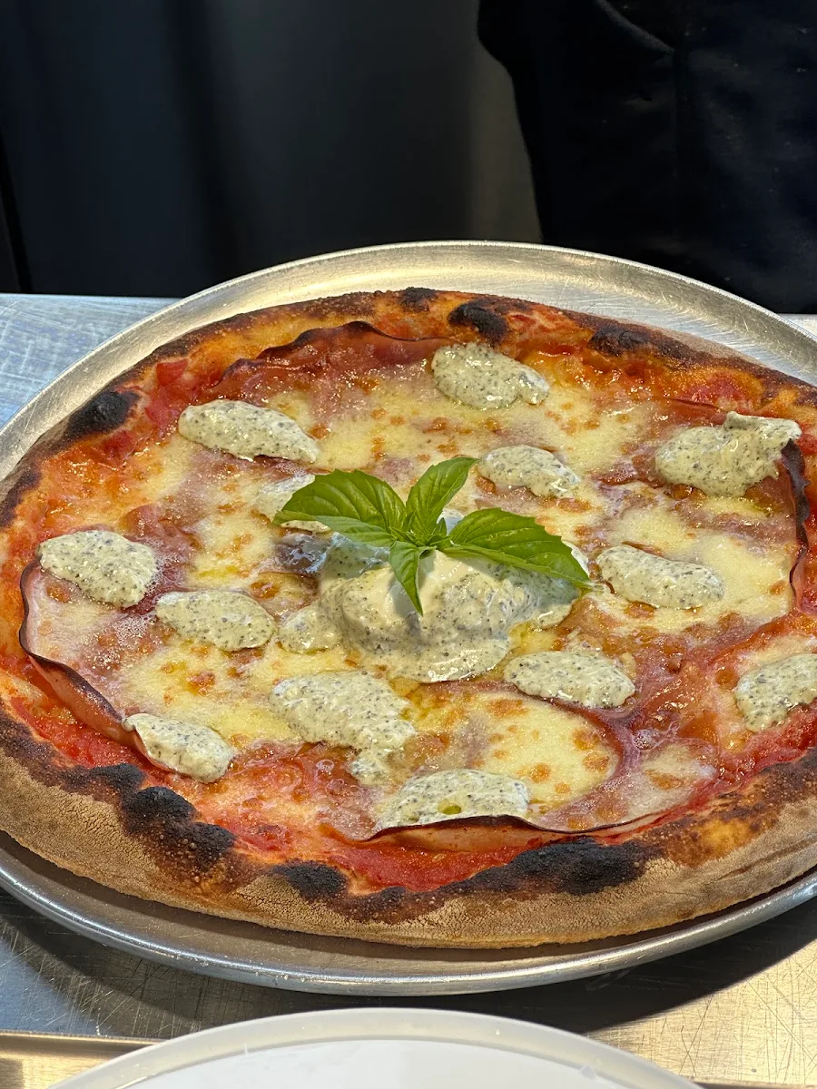 Mortadella Pizza with Fior Di Latte