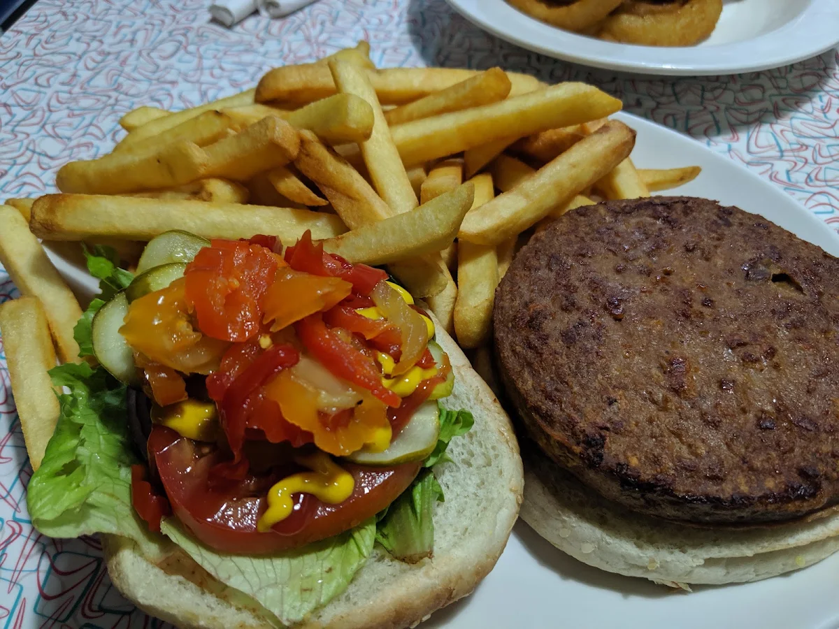 Veggie Burger and Fries