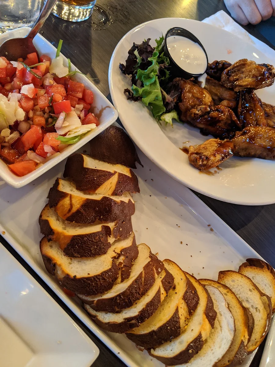 Bruschetta and Chicken Wings