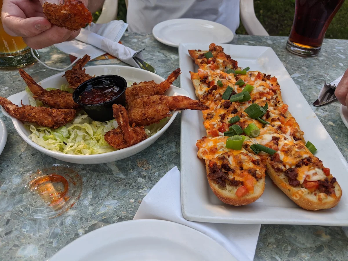 Coconut Shrimp and Loaded Breadsticks