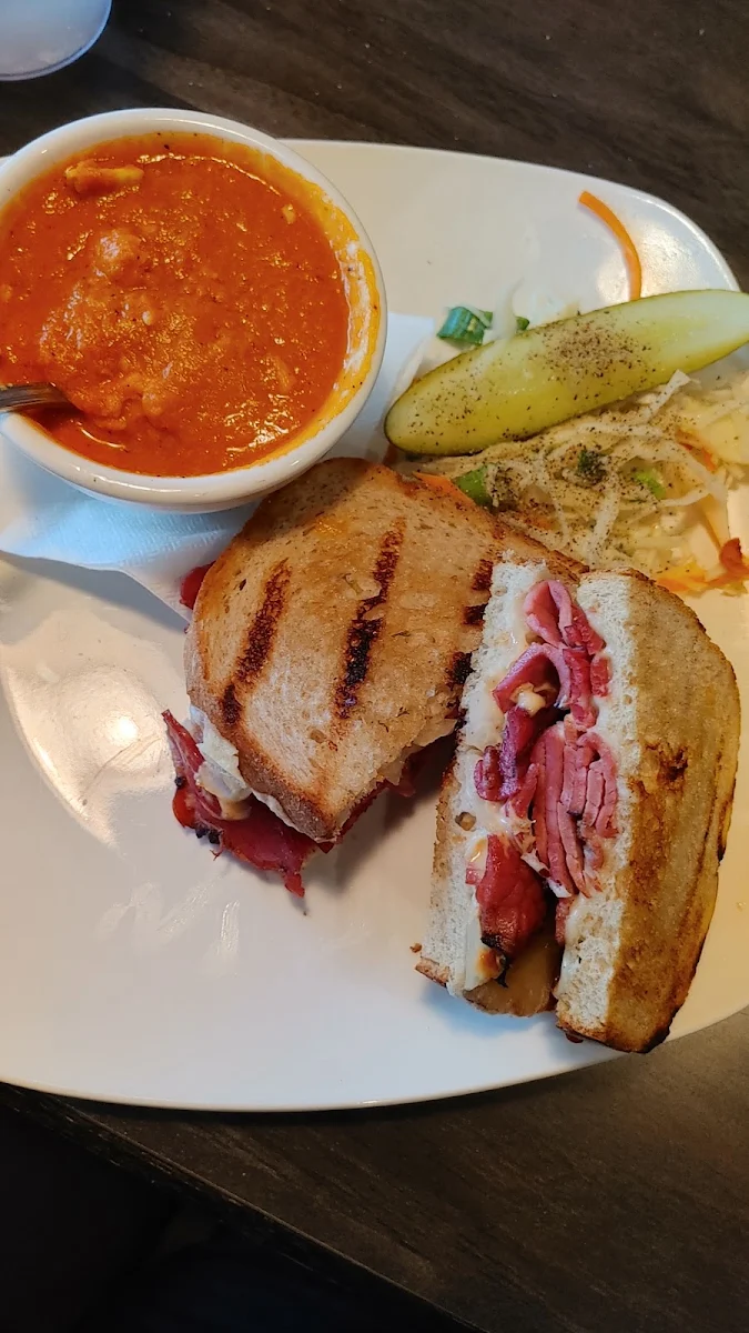Montreal Smoked Meat Sandwich w Tomato Soup