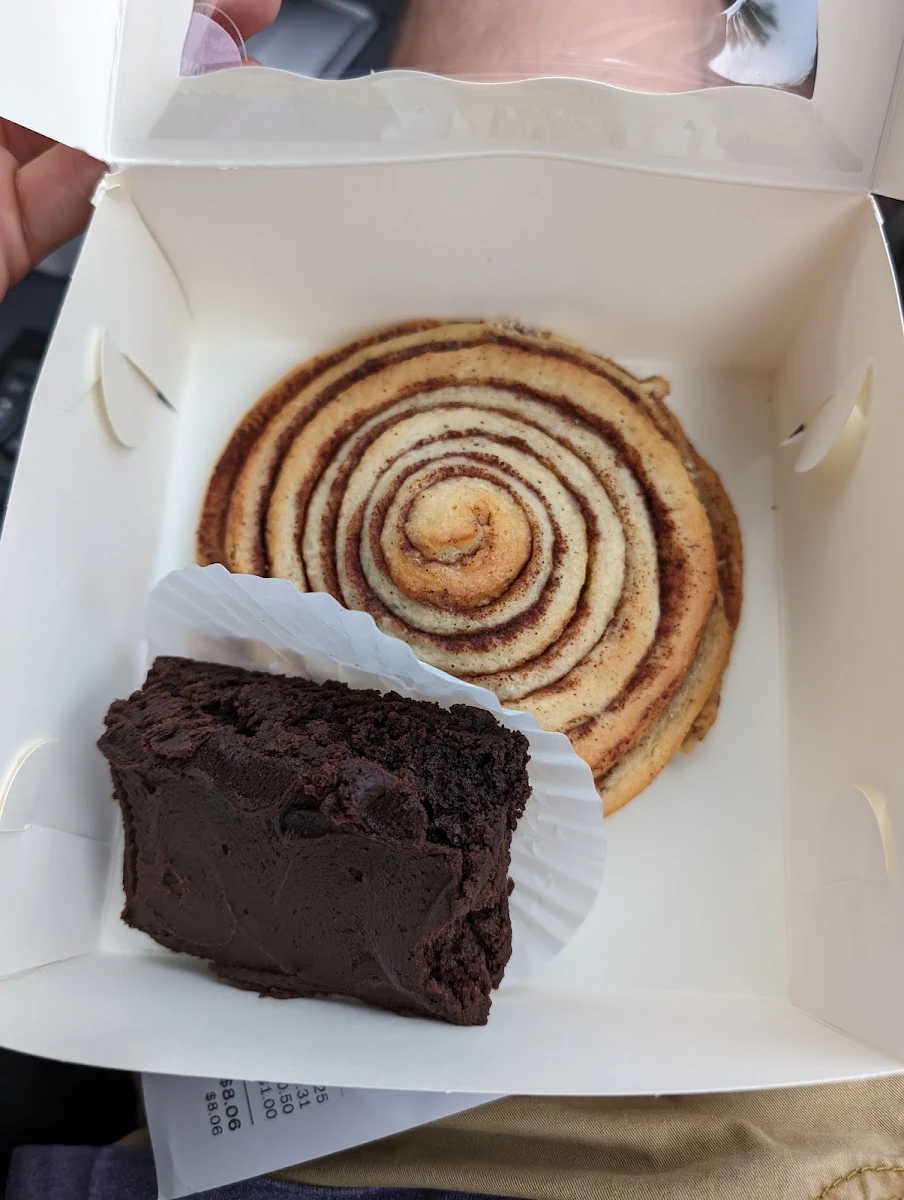 Cinnamon Roll and Brownie