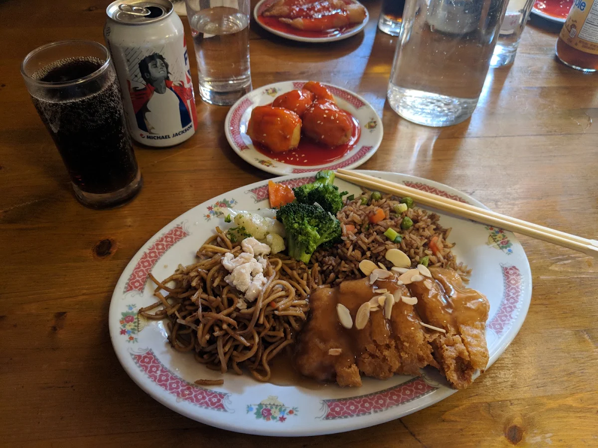 43 Almond Chicken with a B Side of Sweet and Sour Pork