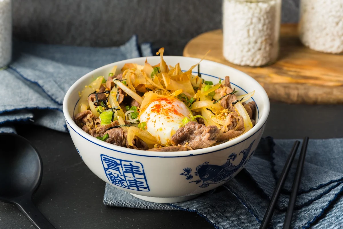 Beef Rice Bowl with Hotspring Egg