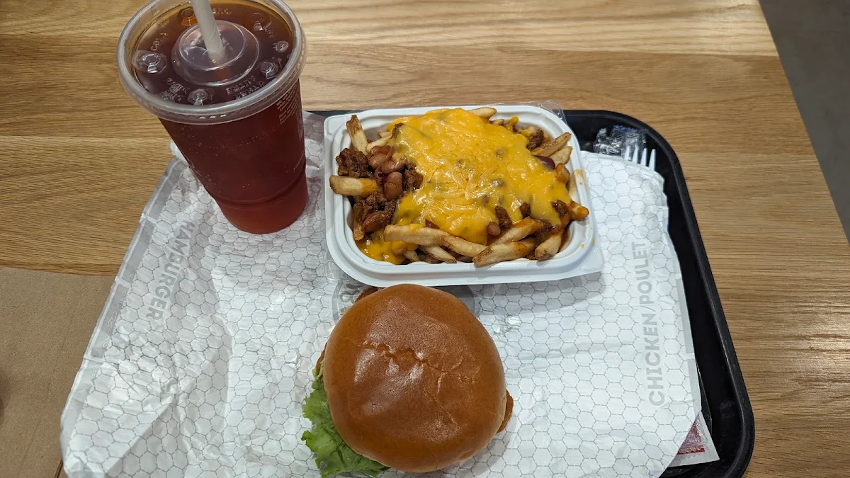 Crispy Chicken Sandwich with Chilli Cheese Fries