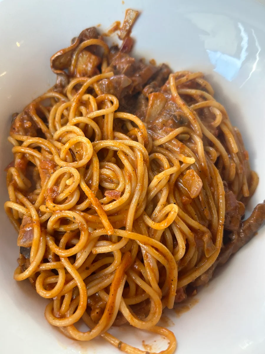 Chipotle Rose Marinated Steak Pasta