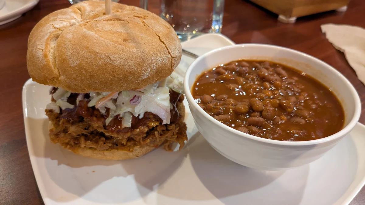 BBQ Chicken Sandwich with Beans