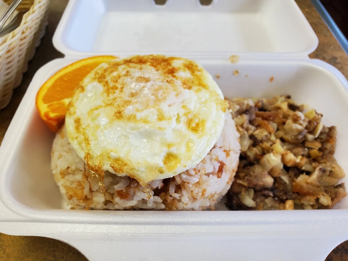 Pork Sisig and Rice with Egg