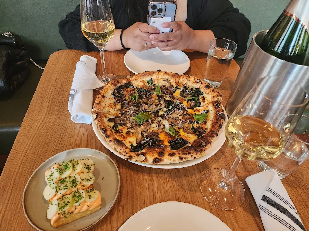 Polenta and Mushroom Pizza