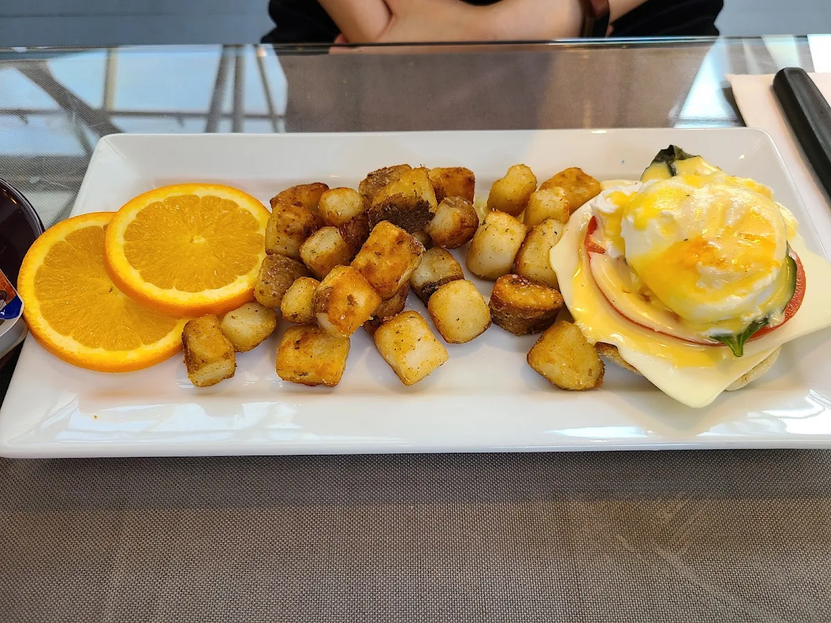 Eggs Benedict with Hash Browns Poached Eggs