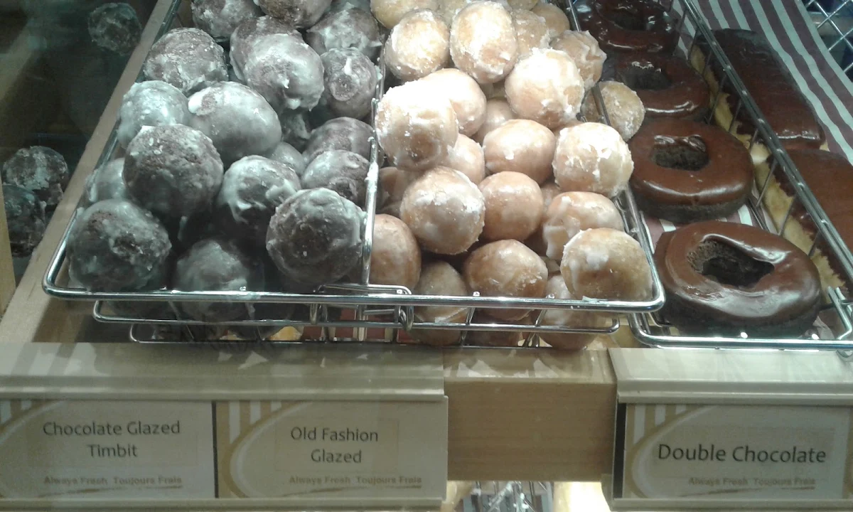 Chocolate Glaze Timbits and Old Fashioned Glazed Timbits