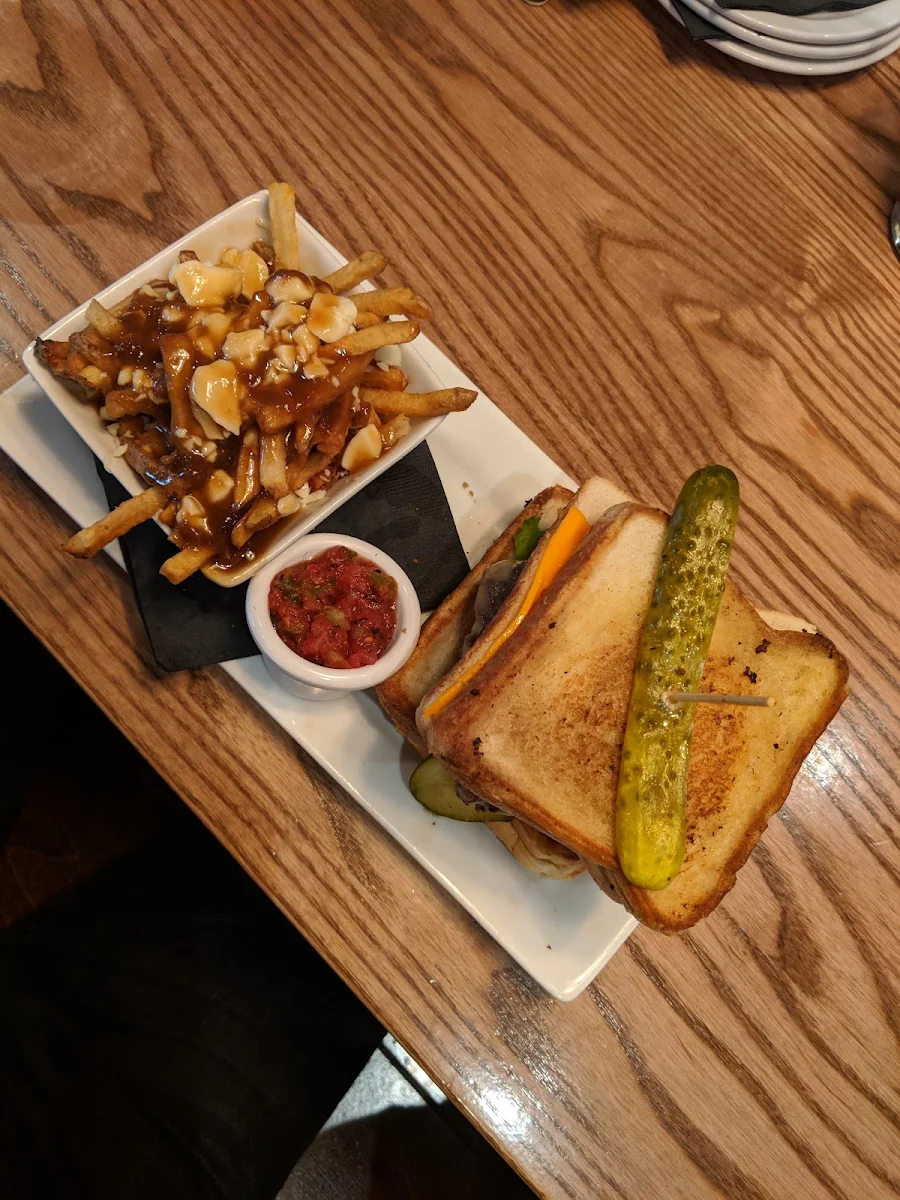 Grilled Cheese Buns Mexican Burger with Poutine