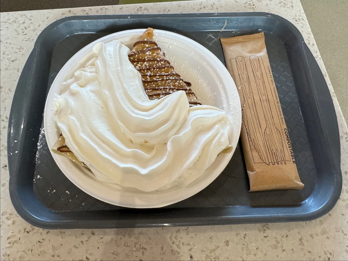 Nutella Crepe with Whipped Cream