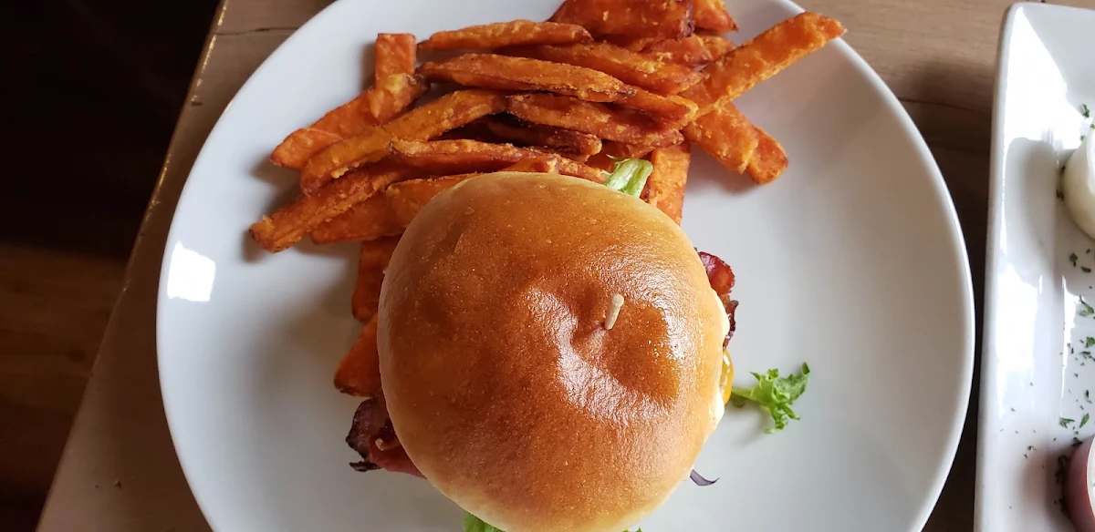 Burger with Sweet Potato Fries