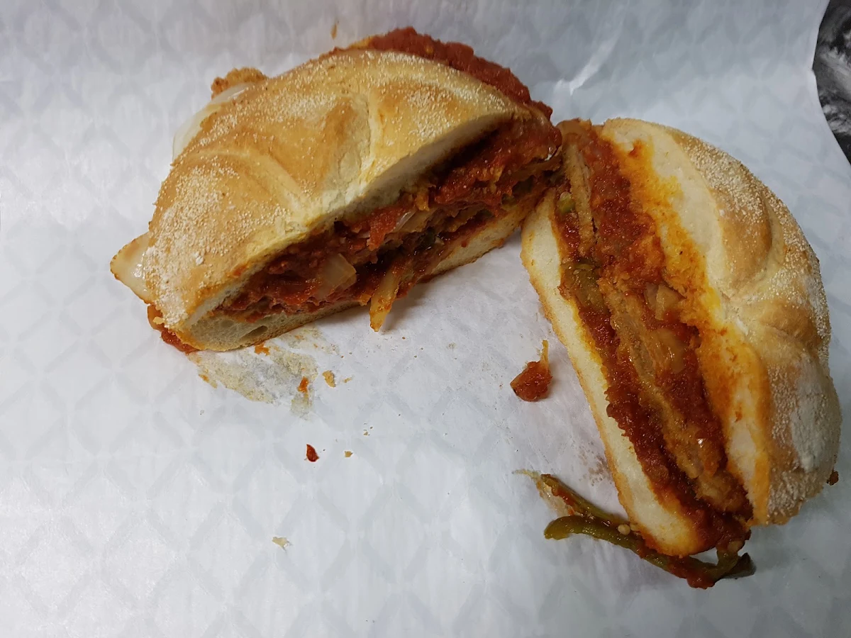 Veal in a Ban Steak Sandwich
