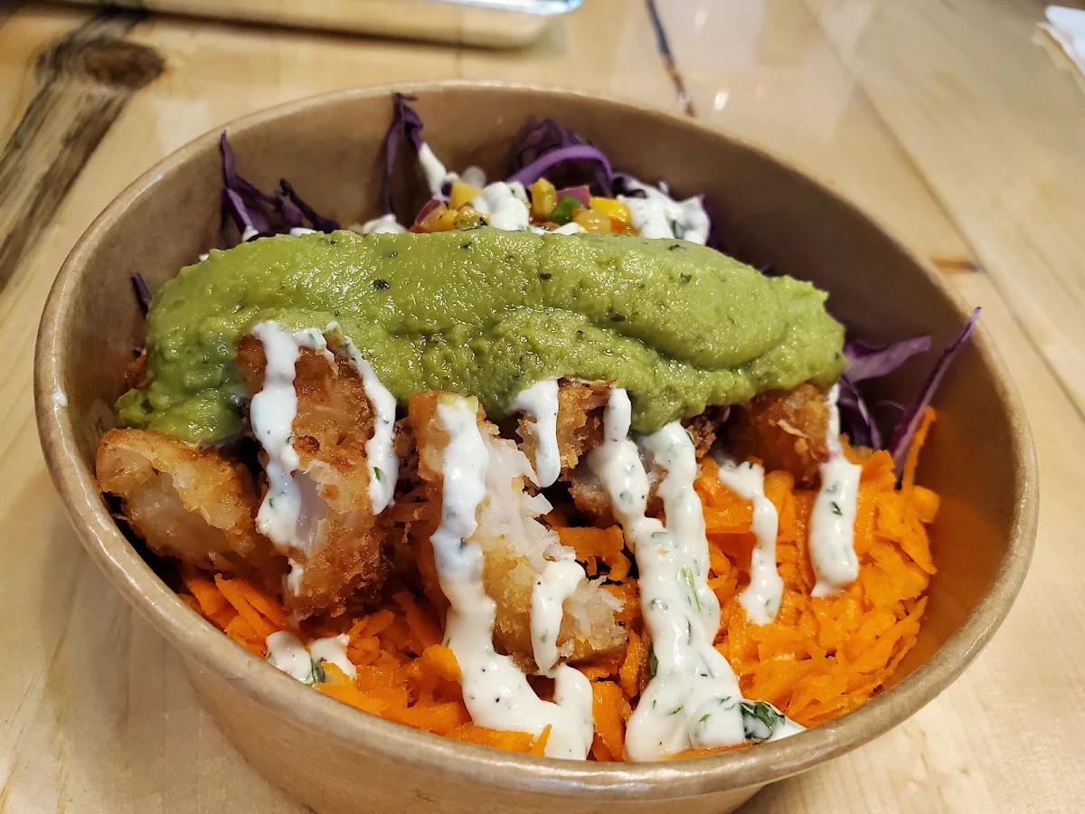 Tropical Shrimp Bowl Guacamole