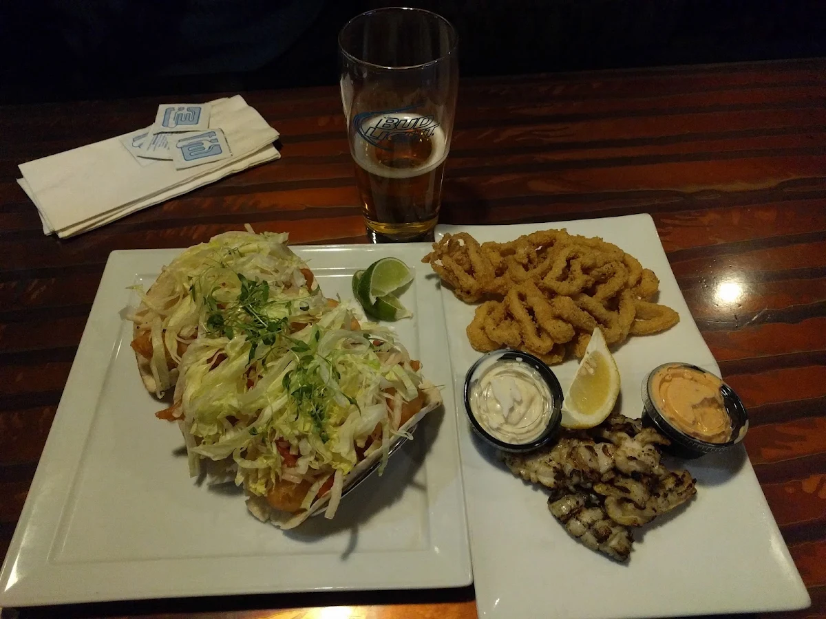 Fish Tacos and Calamari