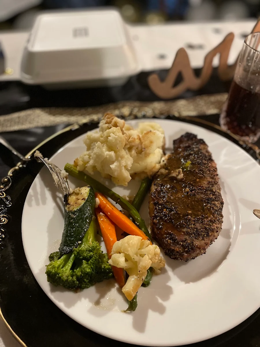 Blackened Peppercorn New York Steak