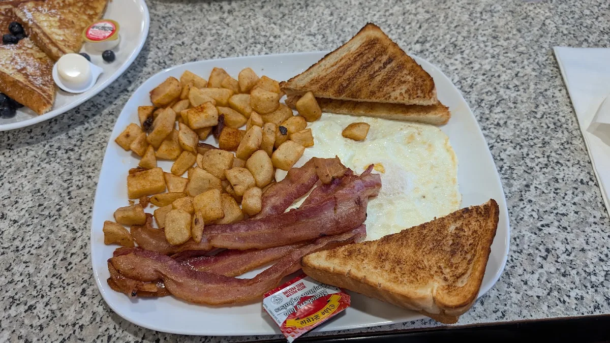 French Toast with Bacon Sausage or Ham