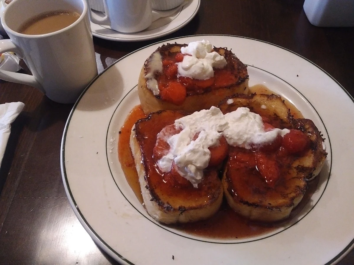 French Toast with Strawberries and Whipped Cream