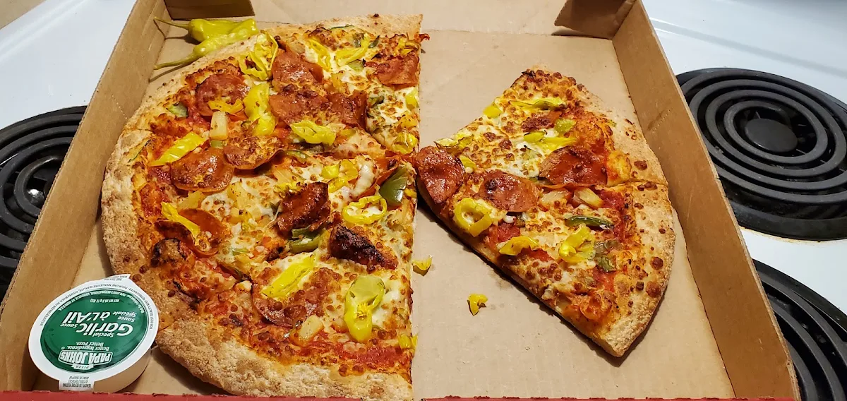 Pineapple Pepperoni Hot Banana Peppers and Green Peppers