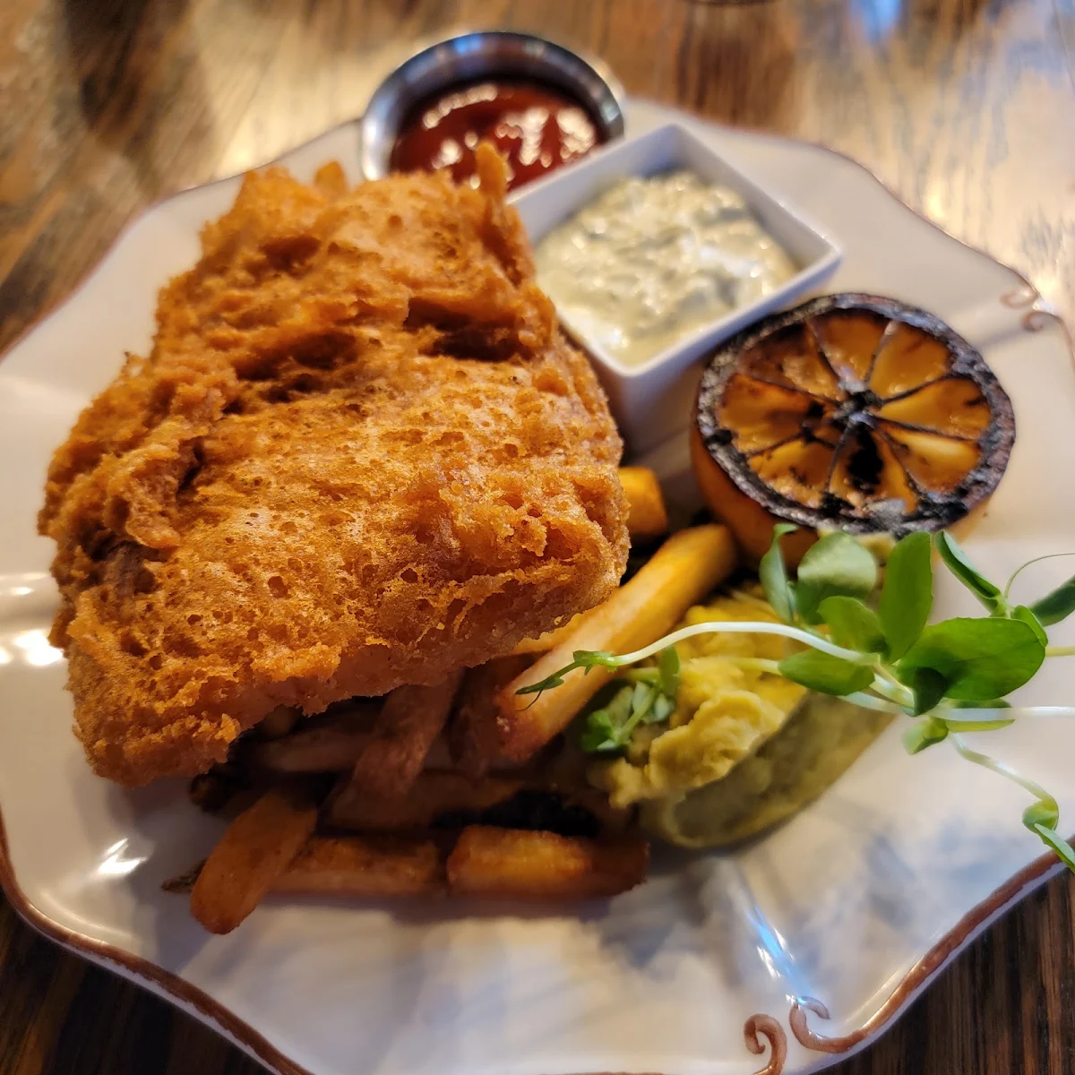 Ale Battered Halibut & Chips