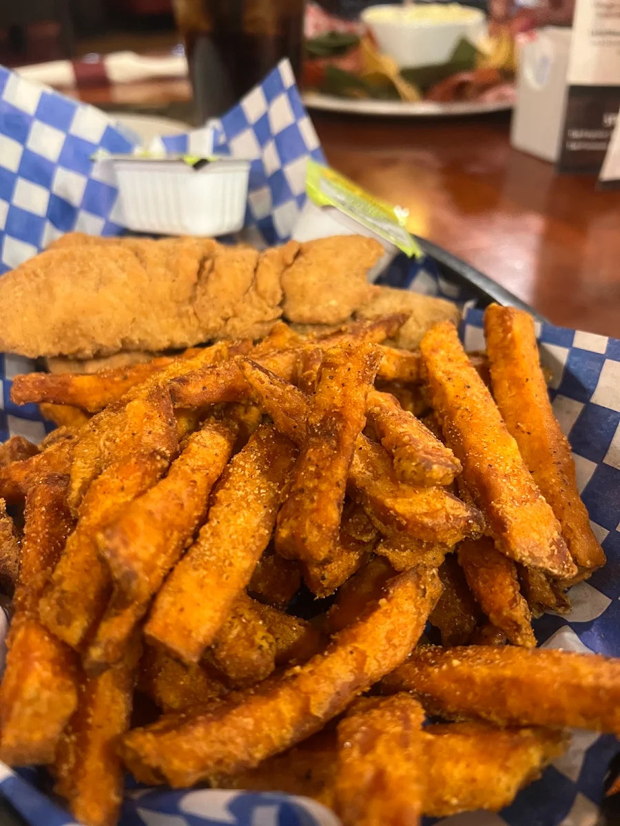 Sweet Potato Fries and Chicken Fingers