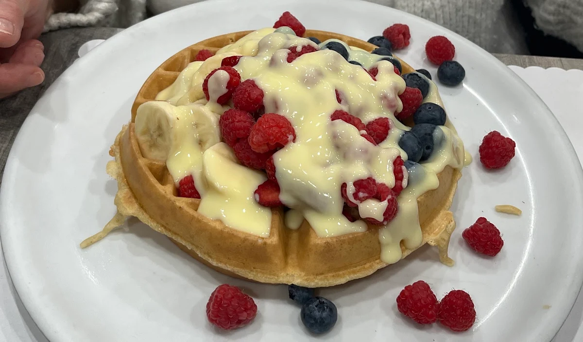 Gaufre Royale Avec Crème Anglaise