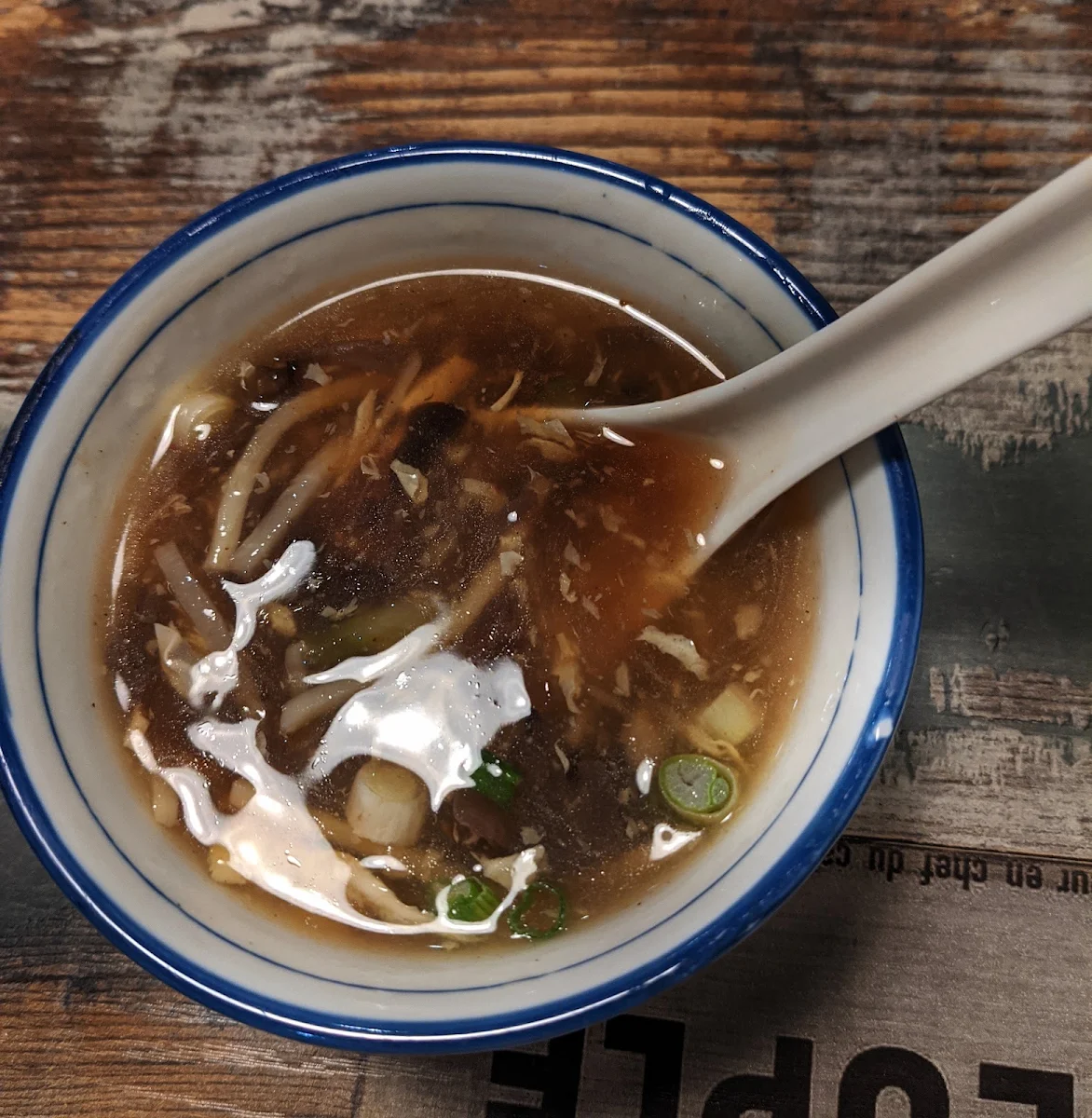 Hot & Sour Soup Soupe Aigre Piquante