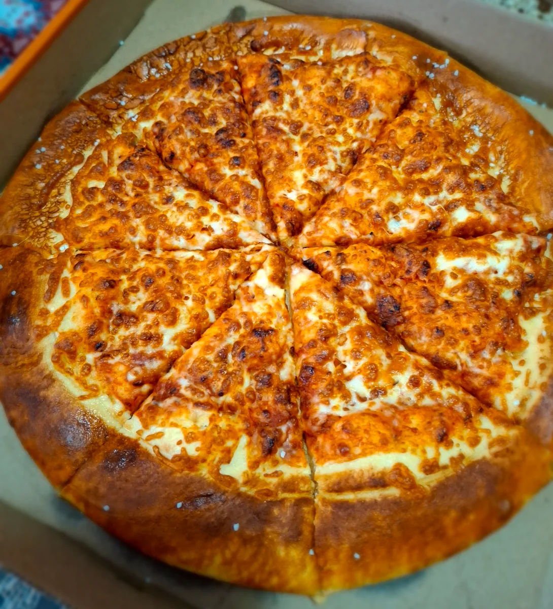 Cheese Pretzel Crust Pizza