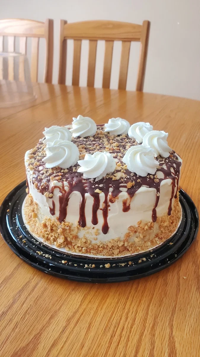 Chocolate and Peanut Butter Ice Cream Cake