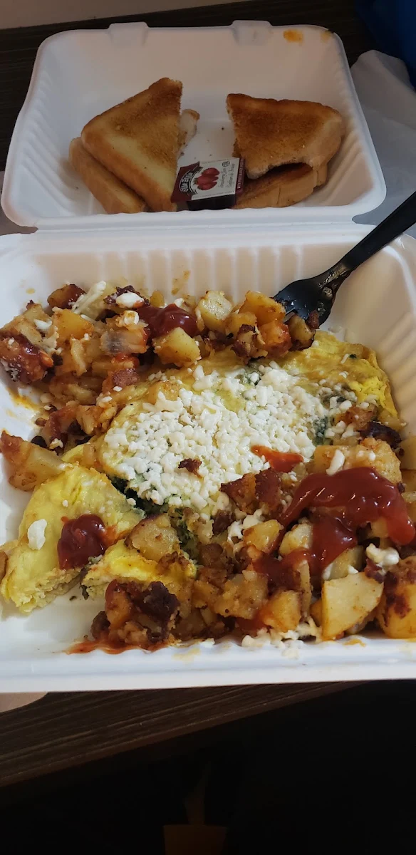 Spinach and Feta Cheese Omelette