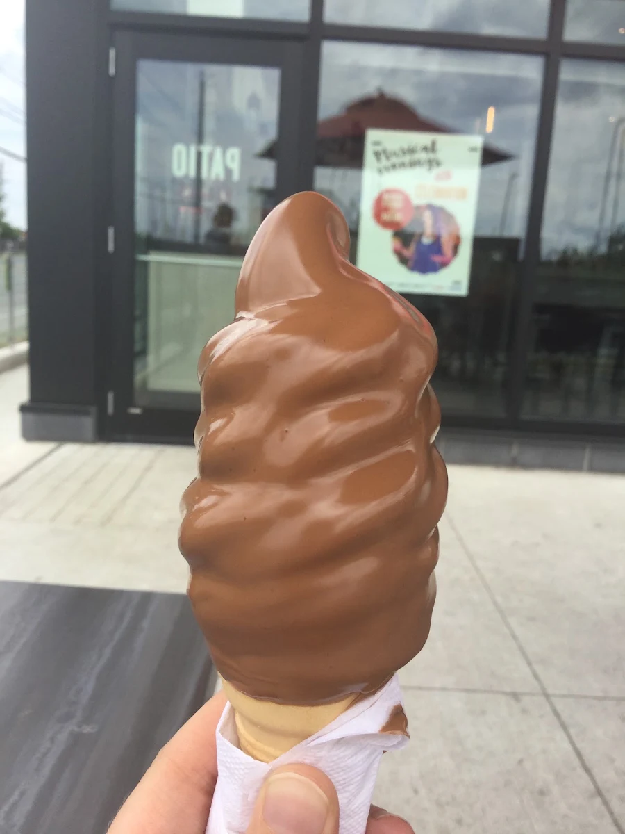 Orange Ice Cream Cone with Milk Chocolate Fondant