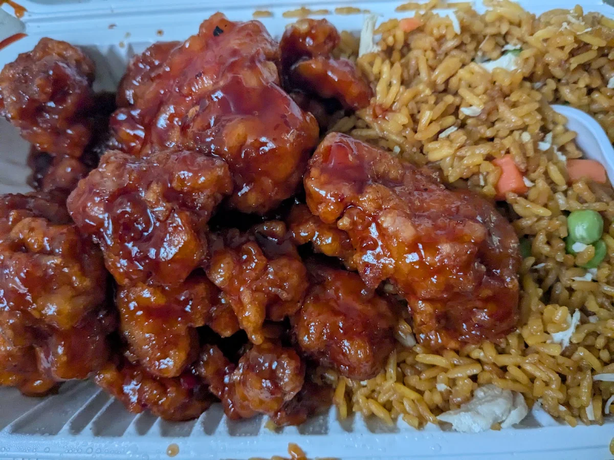 Egg Roll Sweet & Sour Ribs Chicken Chop Suey and Chicken Fried Rice