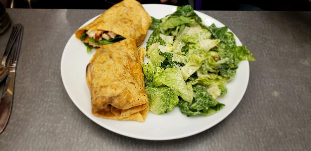 Chicken Caesar Wrap with Caesar Salad