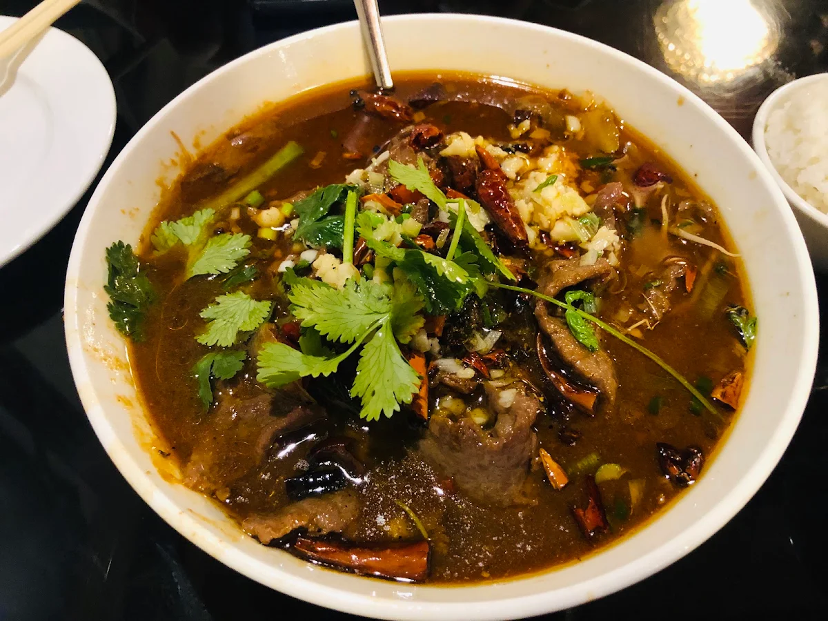 Poached Beef Slices in Chili Oil