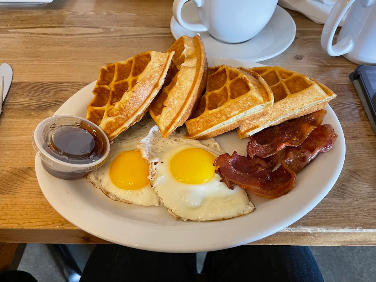 Bacon Egg Brie Waffle