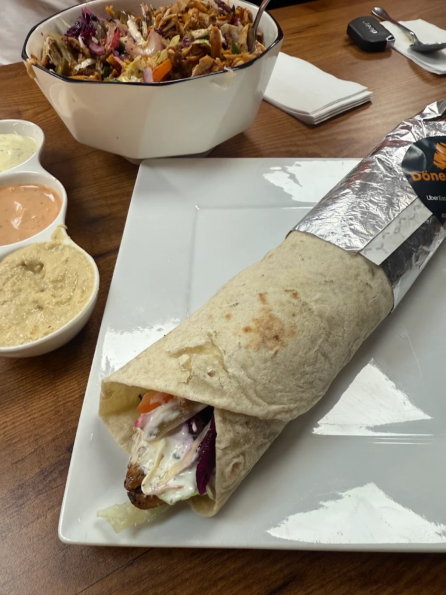 Saj Wrap with Chicken Kebab