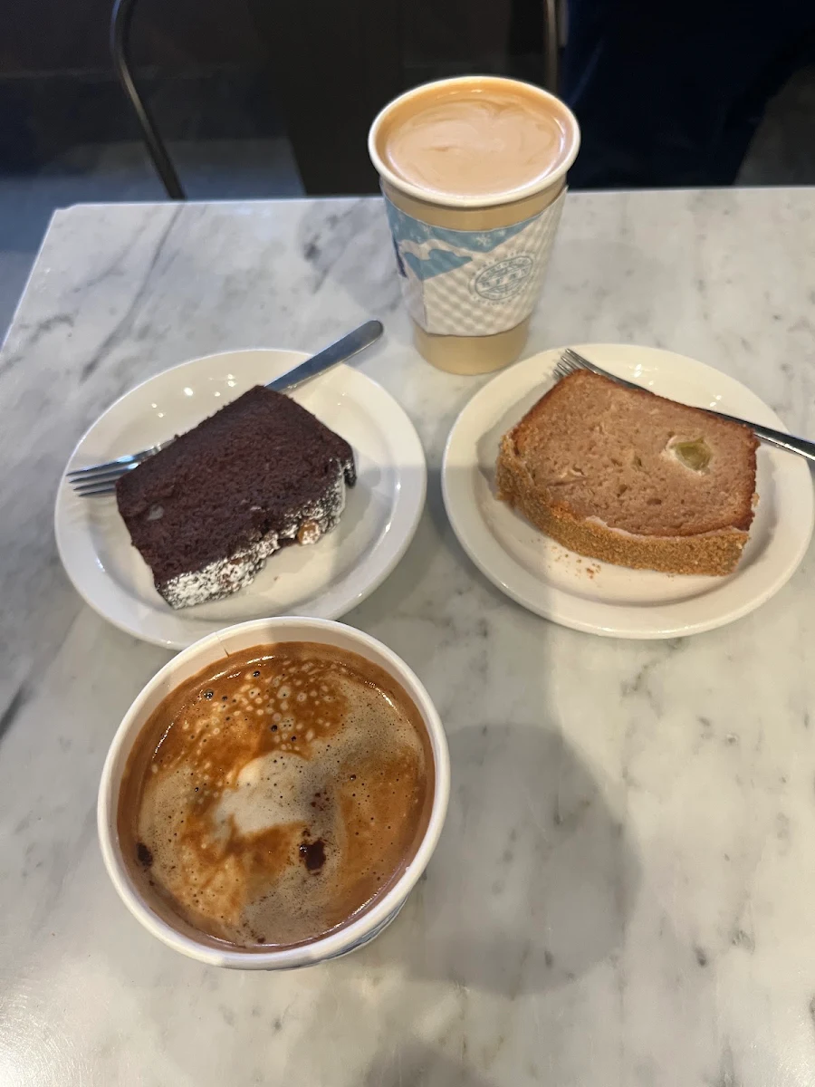Americano with Gluten Free Chocolate Brownie Sundae