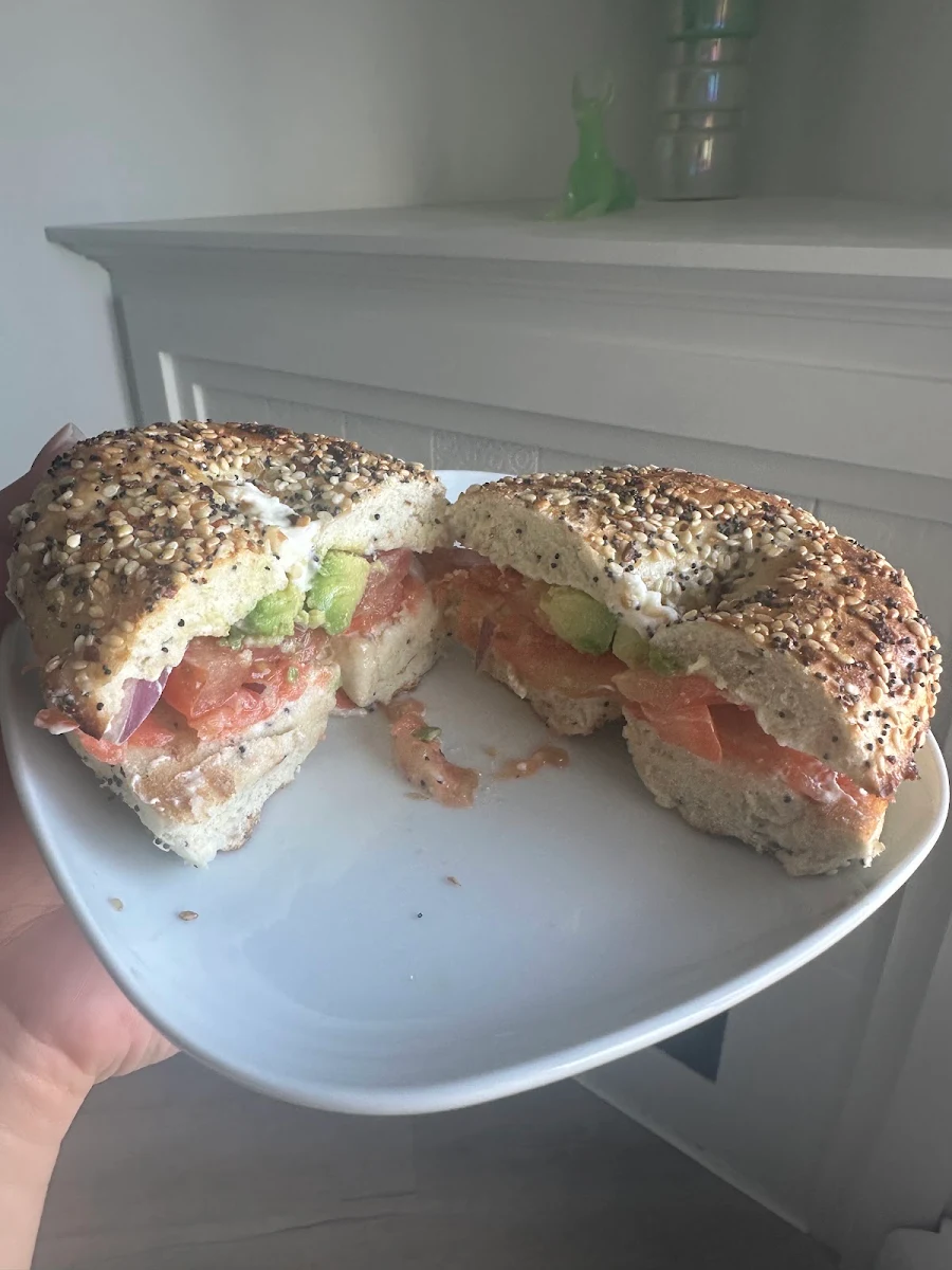 Lox with Avocado Bagel